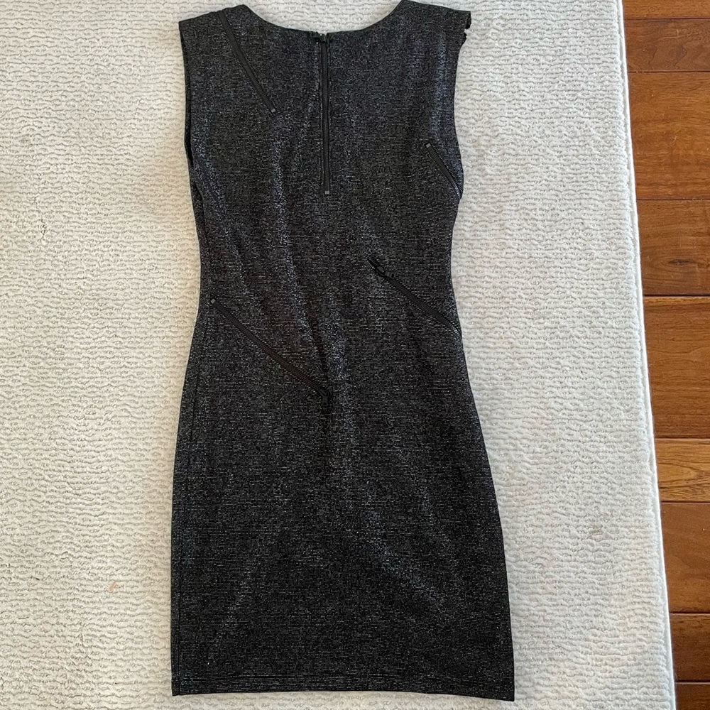 Alice and Olivia Sparkly Dress with zipper details - Size Small